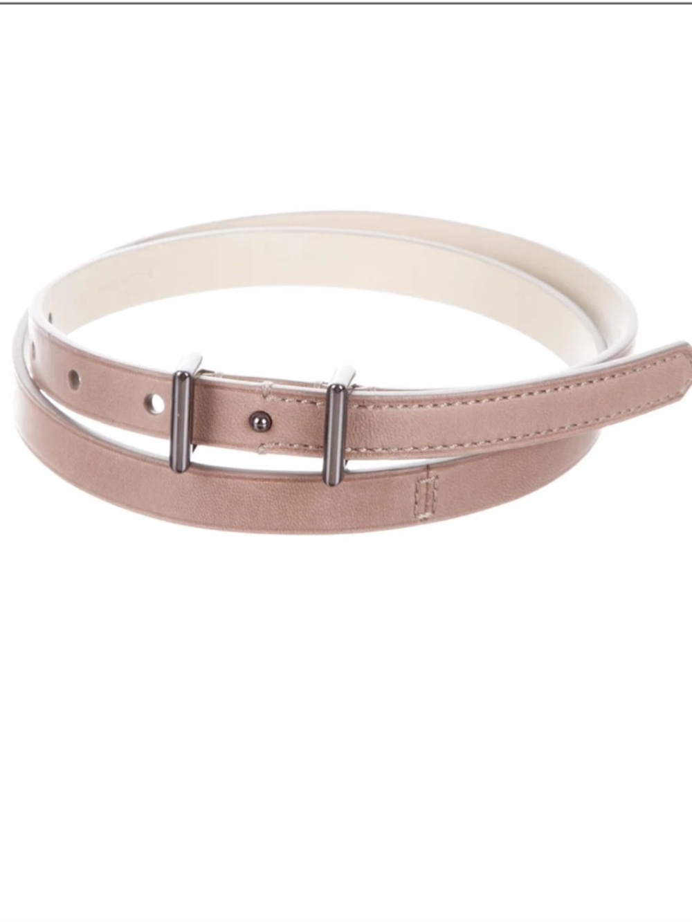 Reed Krakoff Skinny Mauve Leather Belt